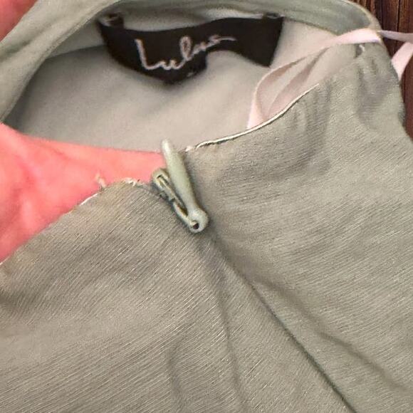 Lulus Muted Mint Green One Shoulder Ruffle Belted Party Dress Size S - Picture 6 of 13